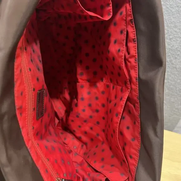 Kate Spade Messenger/Diaper Nylon Bag Brown/green - Picture 10 of 14